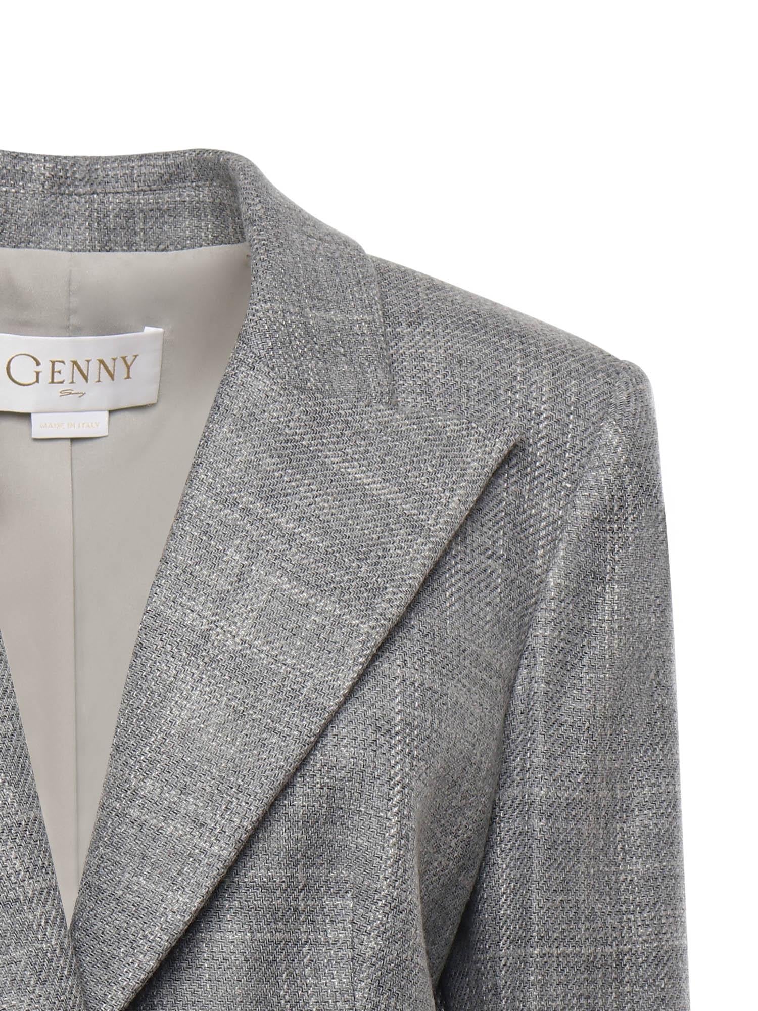 Giacca sartoriale monopetto in flanella 79AAQ509 N0615825 GENNY 