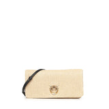 Pochette a tracolla Love Bag Click Soft Horizontal Classic in rafia 106022 A391C24Q PINKO 