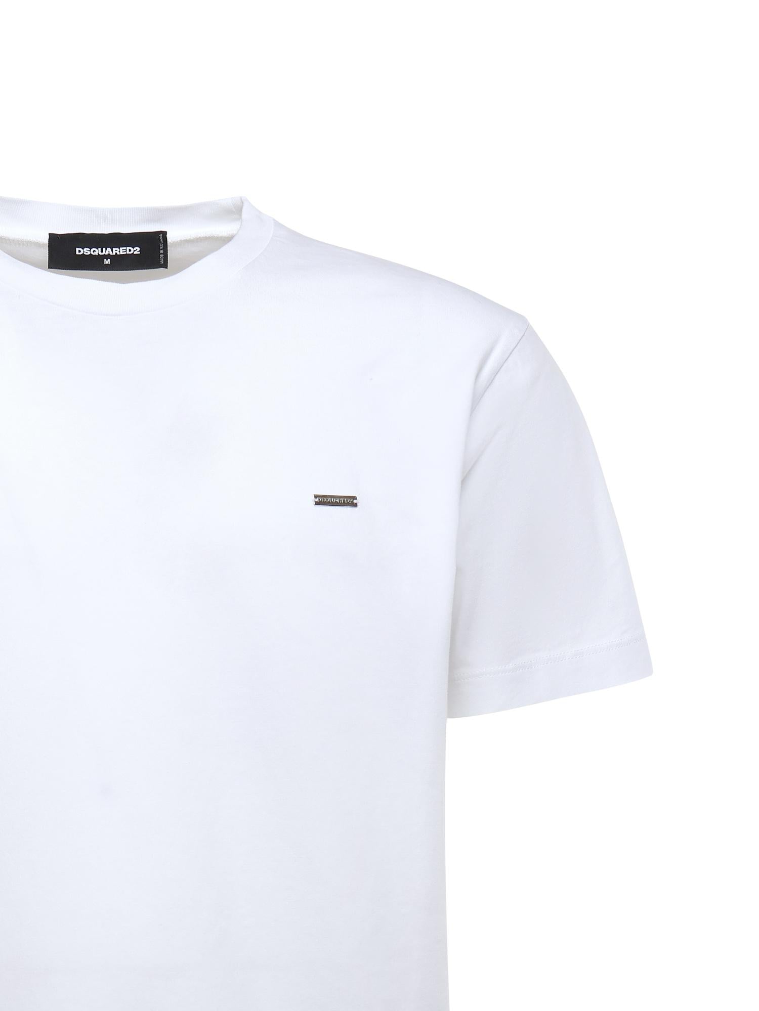 T-shirt con logo in cotone S74GD1253 D20020100 DSQUARED2 