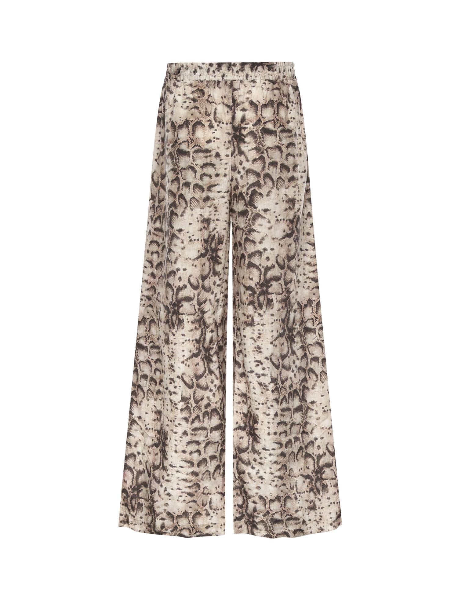 Pantaloni ampi con stampa snake 106963 A3B1CZ9 PINKO 