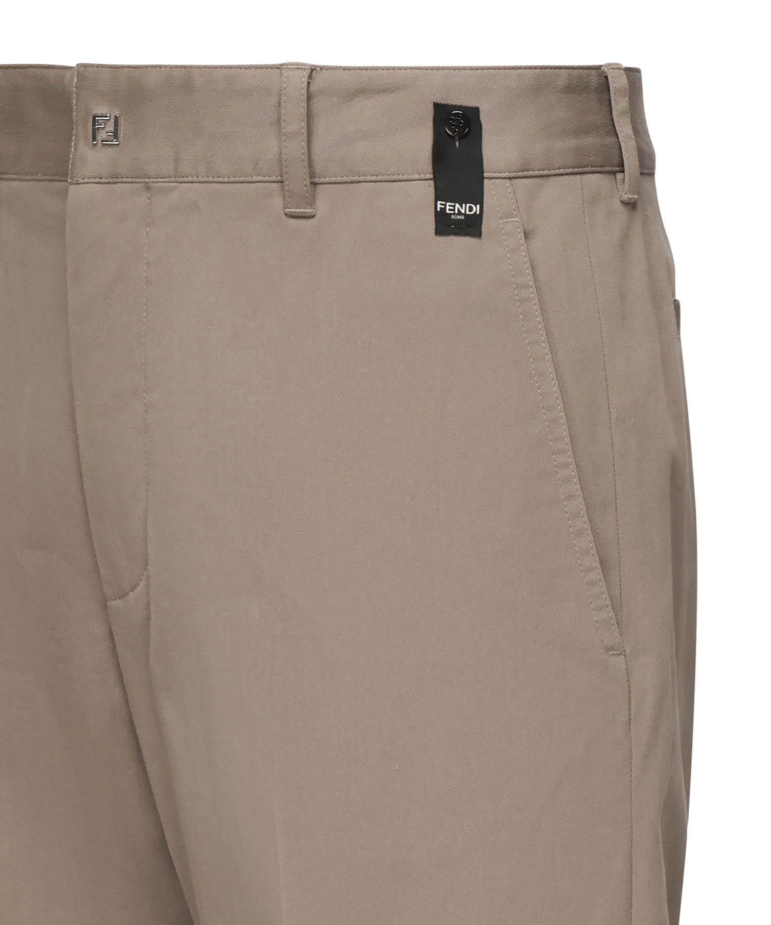 Pantaloni in gabardine con logo FB1076 AQMVF0QD3 FENDI 