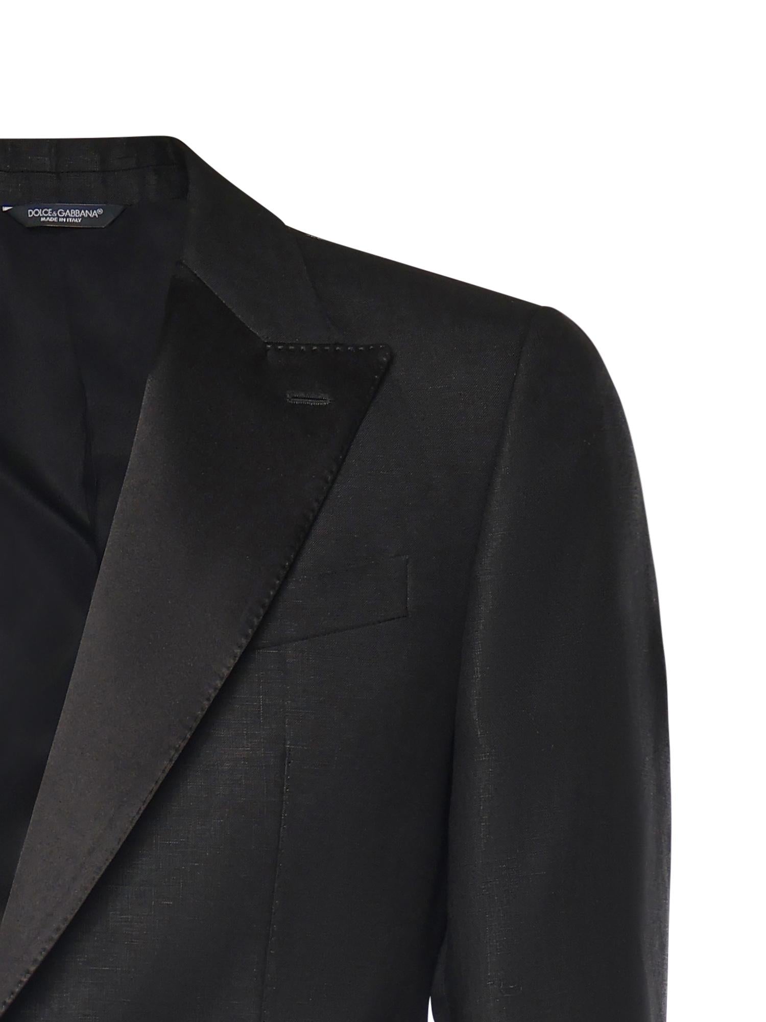 Abito monopetto in tela lino GK04IT FU4MCN0000 DOLCE & GABBANA 