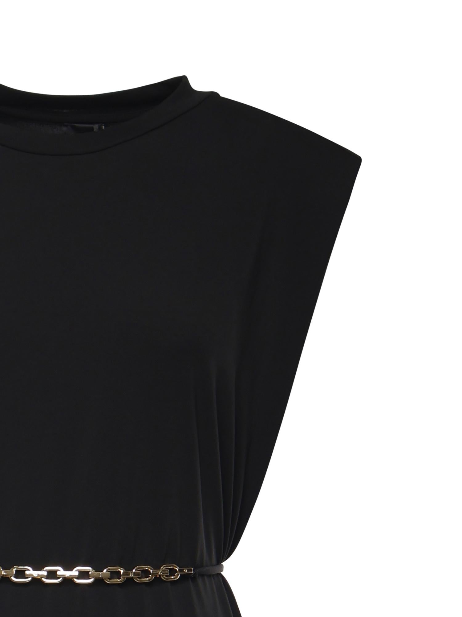 Abito lungo smanicato con catena 106493 A32DZ99 PINKO 