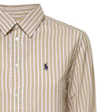 Camicia in cotone e lino con logo 211971514 501 POLO RALPH LAUREN 