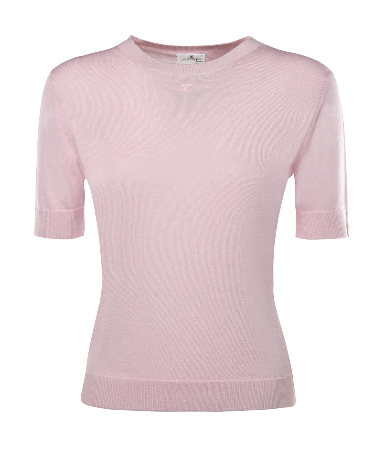 Top in lana con logo 126MT0478FI0071 5022 COURREGES 