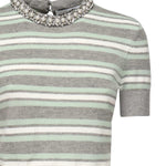 Maglia a righe con finiture in cristallo PF25050T GR SELF-PORTRAIT 