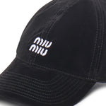 Cappello da baseball in velluto 5HC369 2CUAF034S MIU MIU 