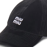 Cappello da baseball in velluto 5HC369 2CUAF034S MIU MIU 