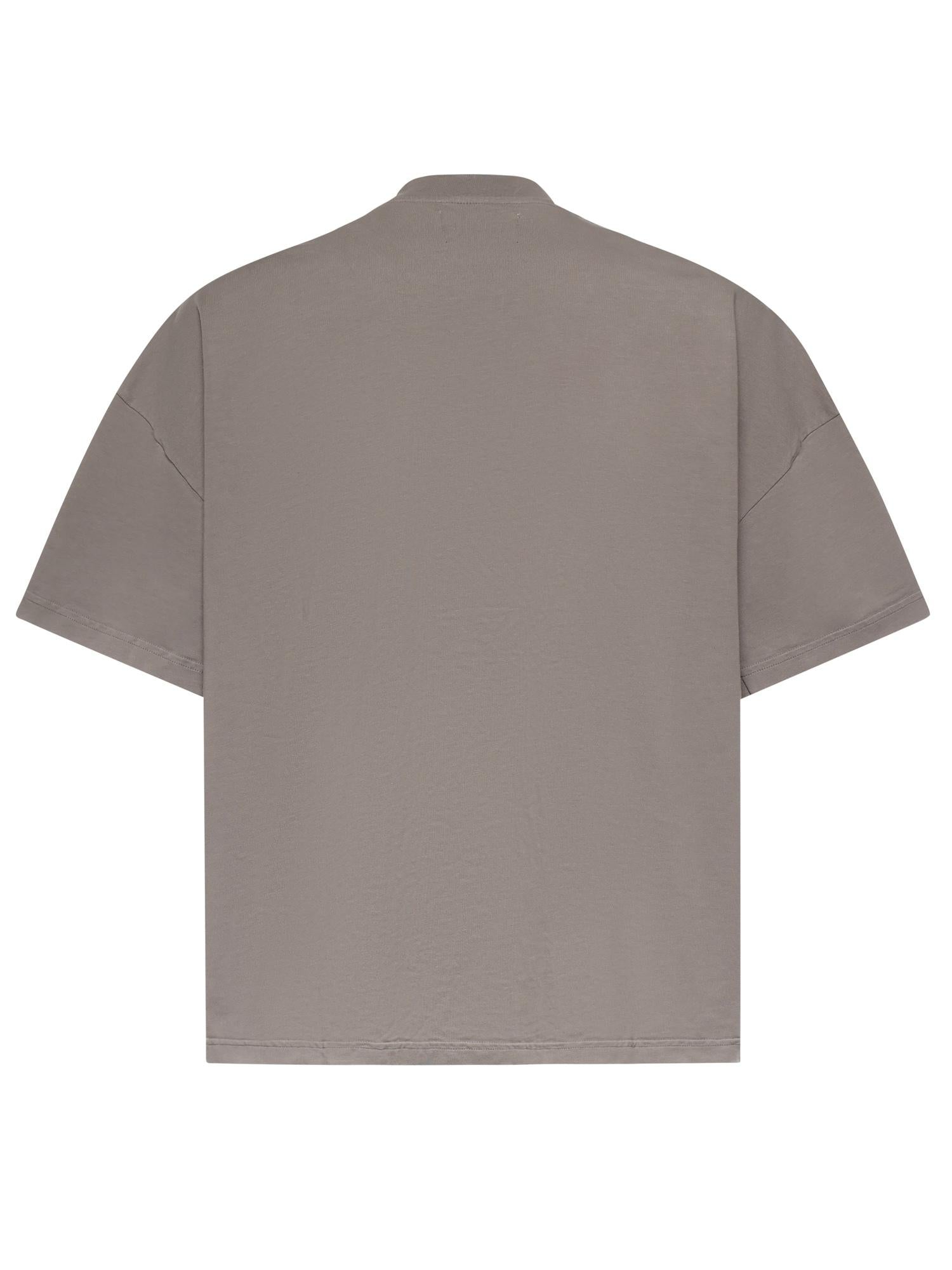 T-shirt in cotone con logo TS001001 BRUSHED NICKEL BONSAI 