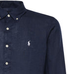 Camicia in lino con logo 710966294 504 POLO RALPH LAUREN 
