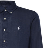 Camicia in lino con logo 710966294 504 POLO RALPH LAUREN 