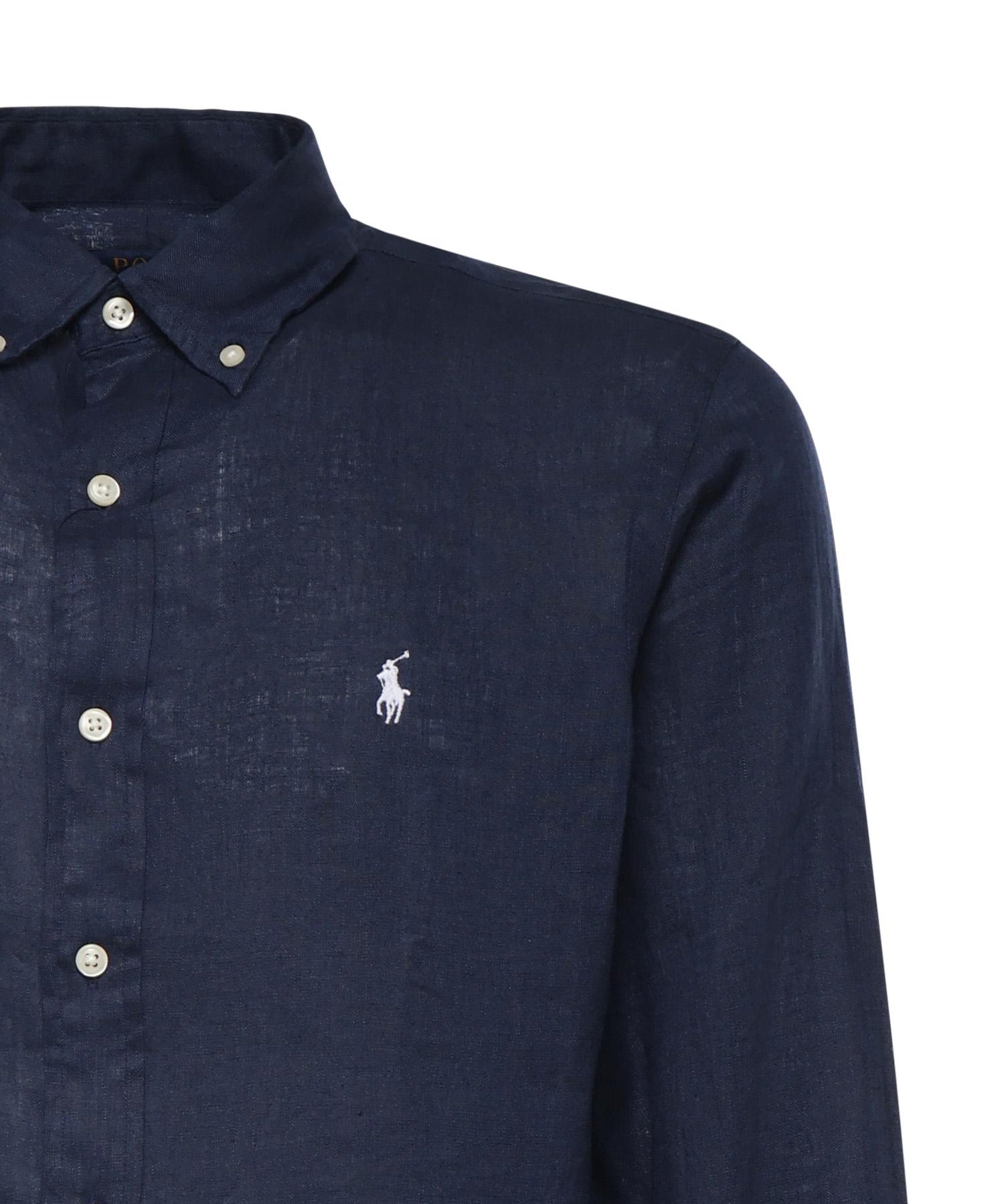 Camicia in lino con logo 710966294 504 POLO RALPH LAUREN 