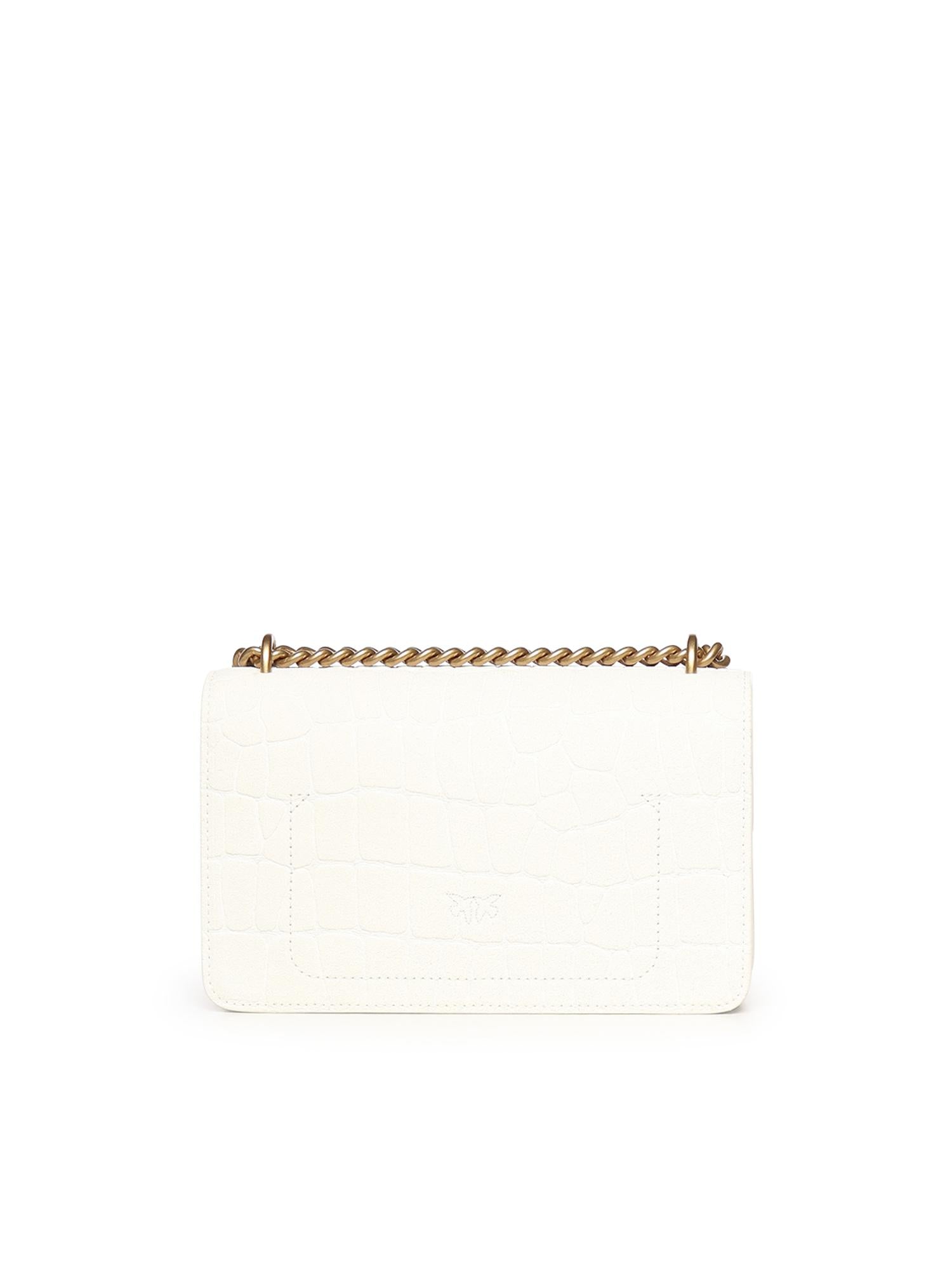 Borsa a tracolla Mini Love Bag One in pelle stampa coccodrillo 100074 A2YWZ15Q PINKO 