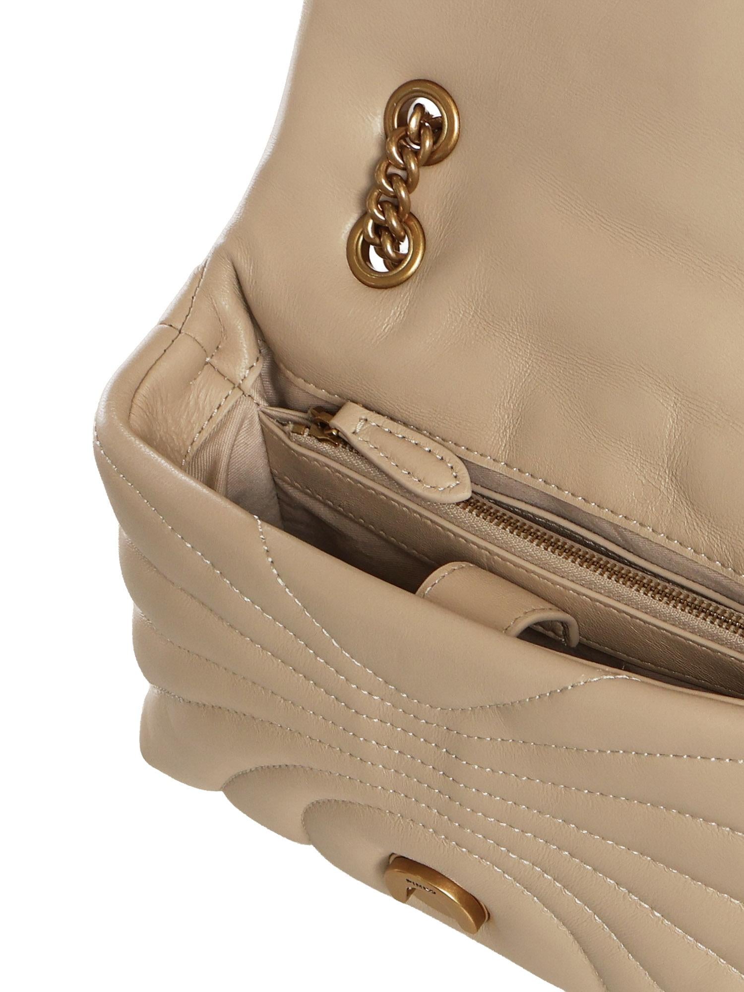 Mini bag Love Bag Puff Butterfly a tracolla in nappa 100039 A1EXC50Q PINKO 