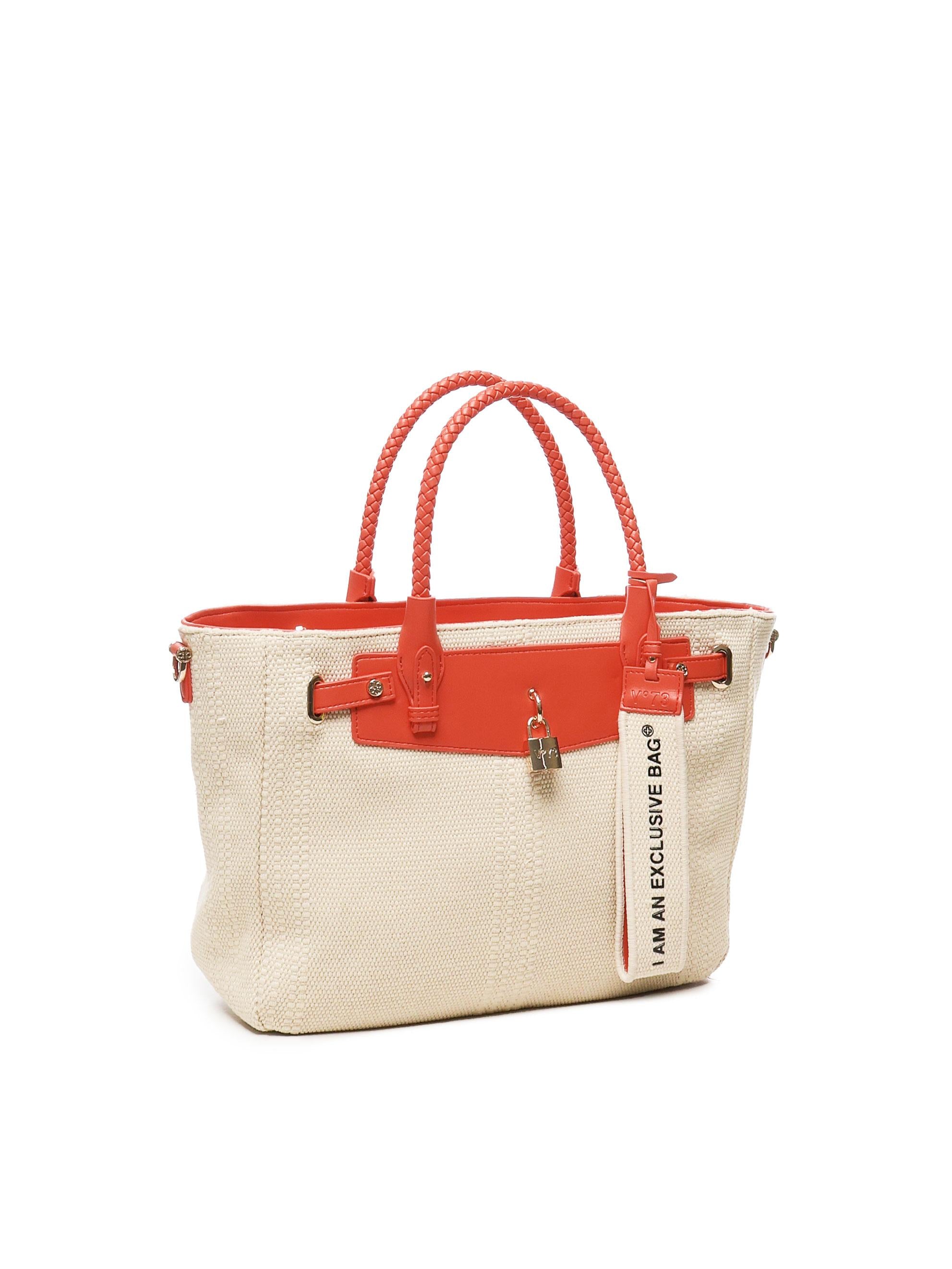 Borsa a spalla Rebecca 73BS8VY01 REBECCAOFF WHITE/CORALLO V° 73 