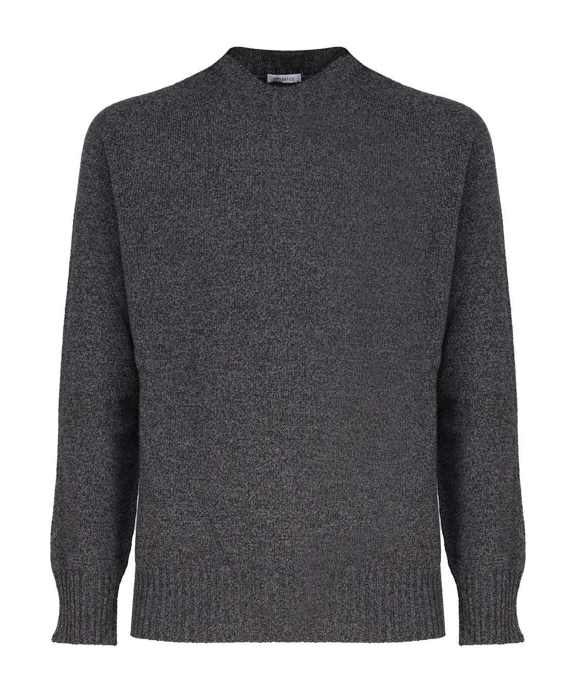 Maglia girocollo in cashmere mouliné UXA249 Y1B10EM453 MALO 