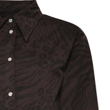 Abito chemisier con stampa animalier 106446 A35AM28 PINKO 