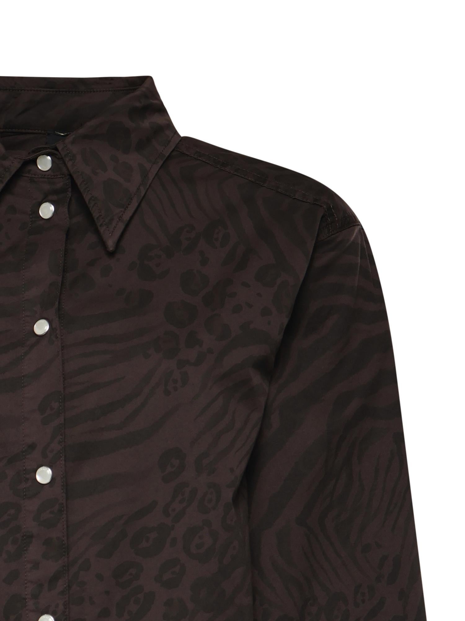 Abito chemisier con stampa animalier 106446 A35AM28 PINKO 