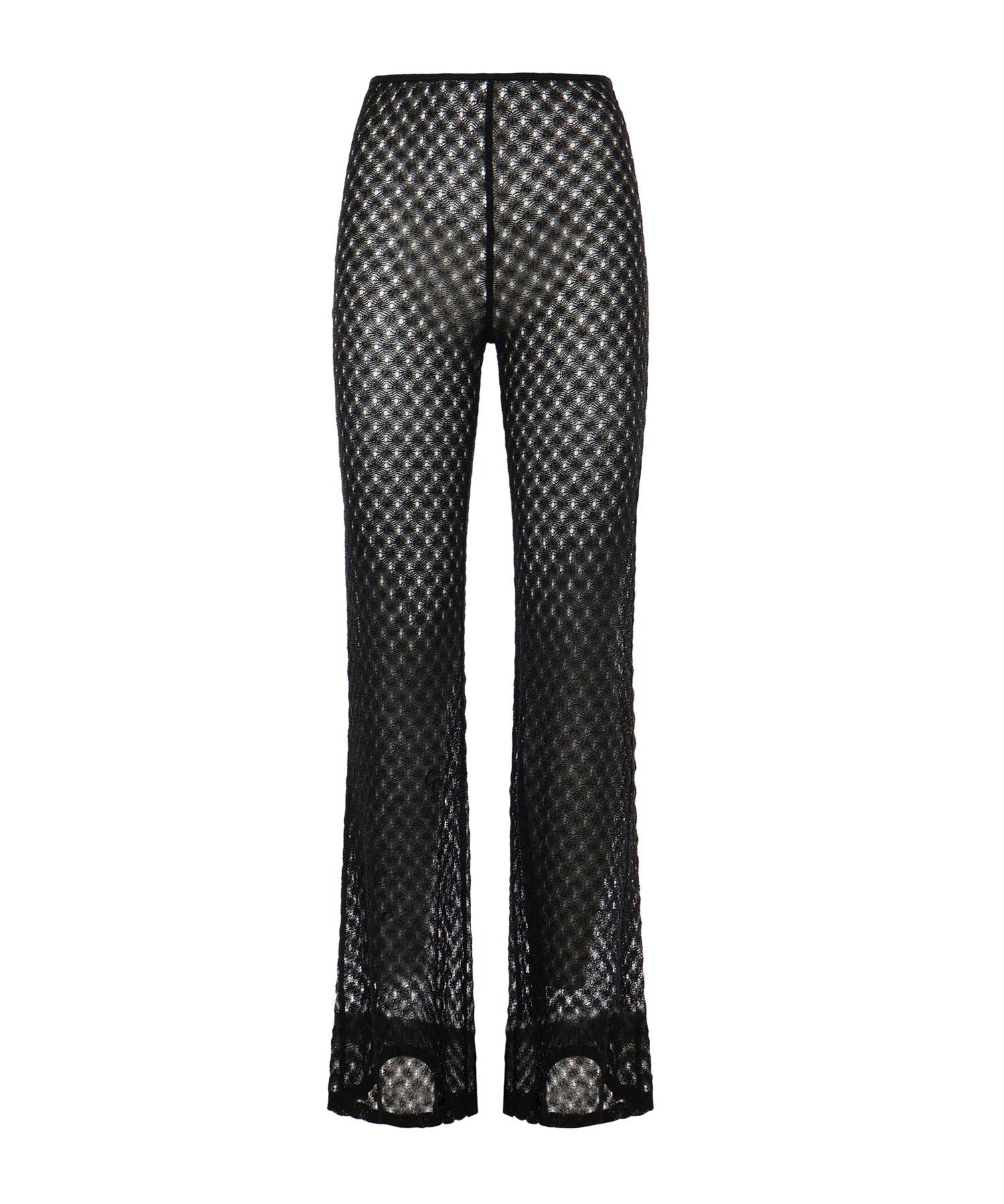 Pantaloni flare in viscosa lamé lavorazione raschel MC25SI00 BR014RS91RE MISSONI 