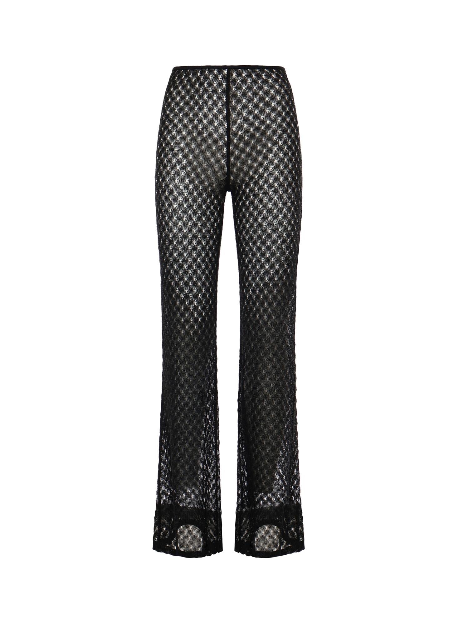 Pantaloni flare in viscosa lamé lavorazione raschel MC25SI00 BR014RS91RE MISSONI 