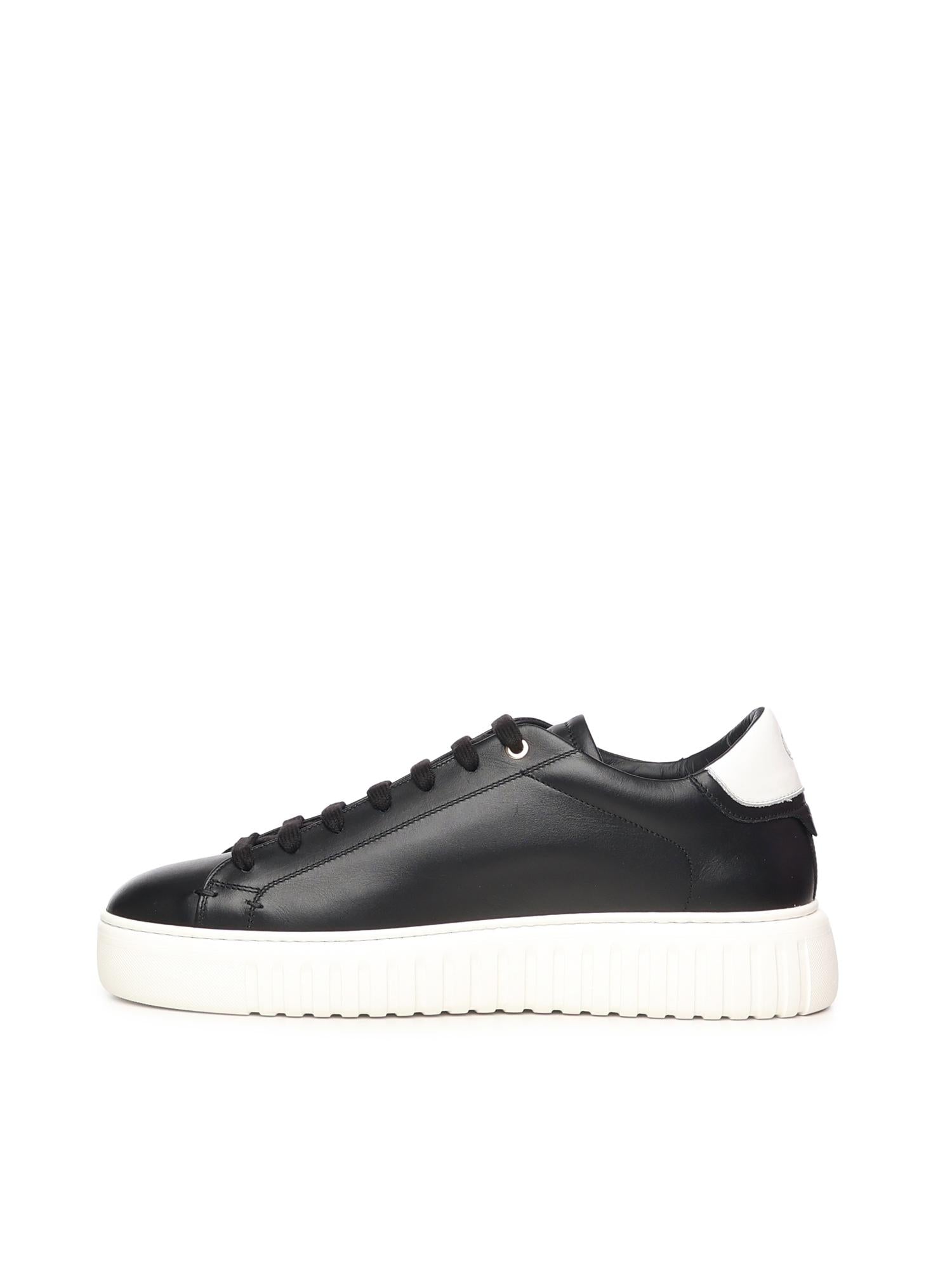 sneakers Mars in pelle MARS NAPPABLACK/WHITE GIULIANO GALIANO 