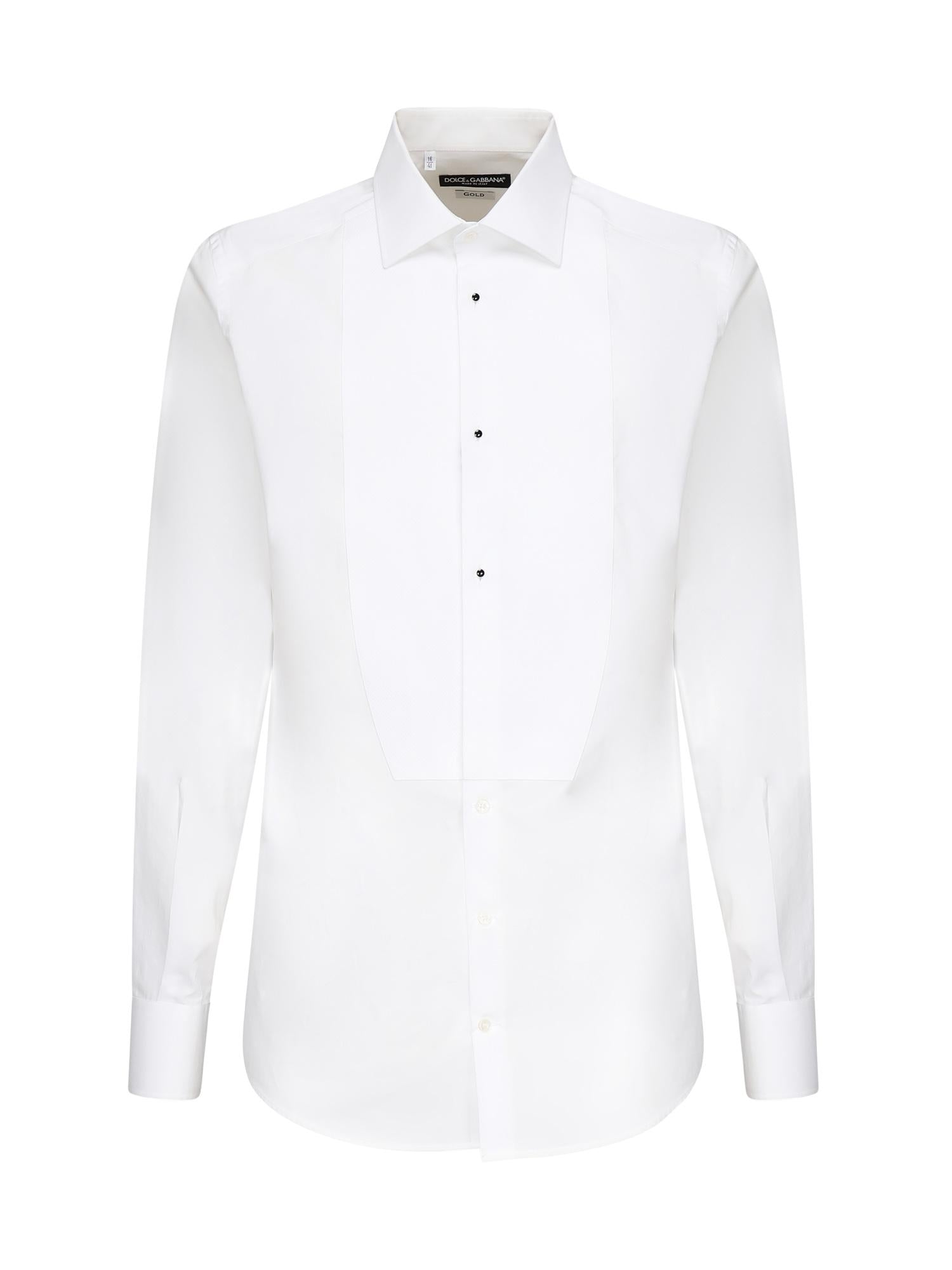 Camicia tuxedo in popeline di cotone G5EN5T GF217W0800 DOLCE & GABBANA 