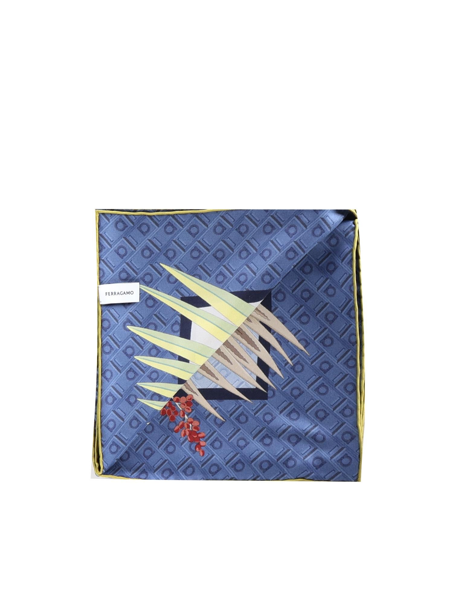 Foulard in seta con stampa 310215 785335001 FERRAGAMO 