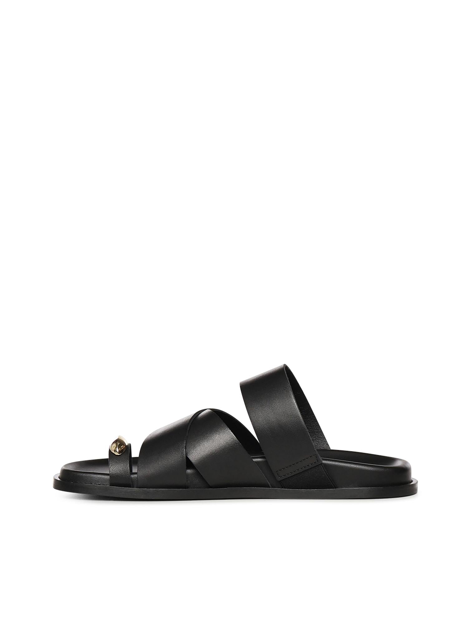 Sandali Plongè in pelle A57240 NERO CARMENS 