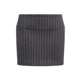 Minigonna in fresco di lana gessato G647 ES0080D903 DONDUP 