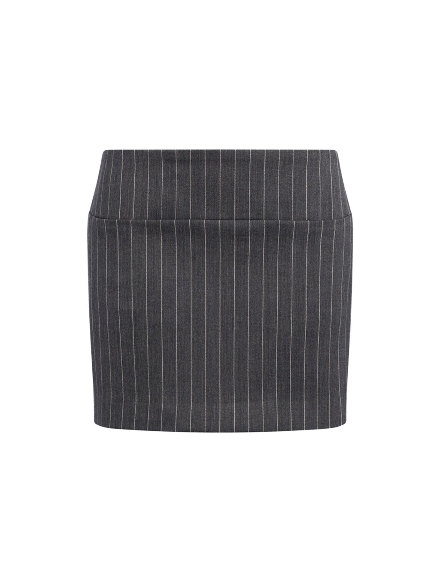 Minigonna in fresco di lana gessato G647 ES0080D903 DONDUP 