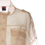 Caban cropped in organza di pura seta 106603 A2DJQ35 PINKO 