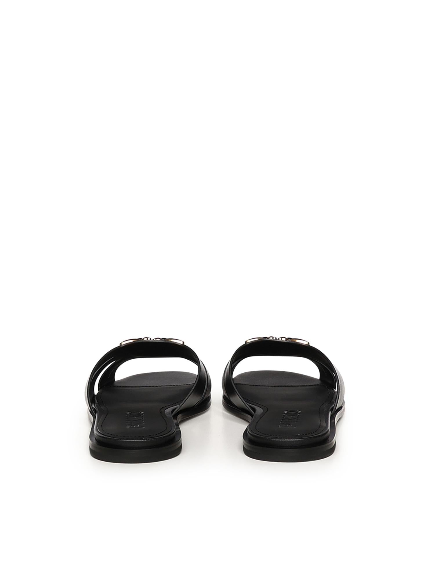 Slipper in pelle con logo SD0463 P001Z99 PINKO 