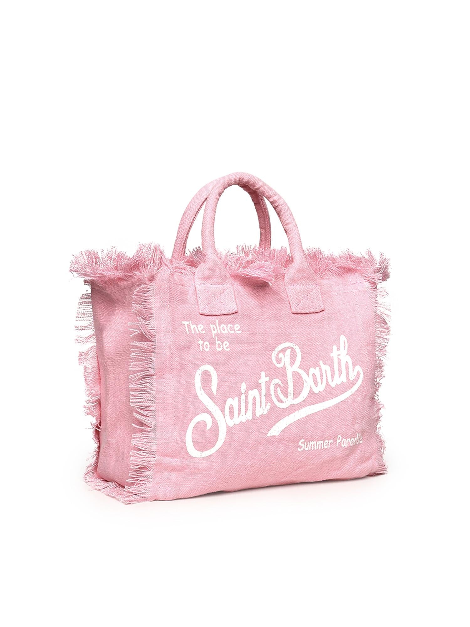 Borsa Colette in lino con logo COL0018 00142L MC2 SAINT BARTH 