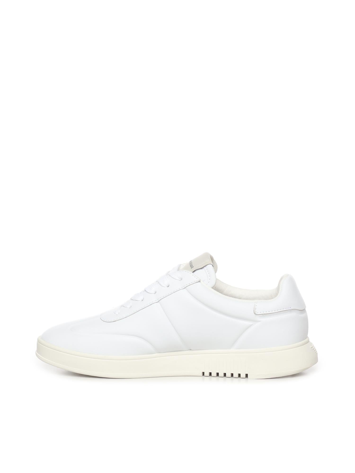 Sneaker in pelle con logo<BR/> EM003664 AF10848F0005 EMPORIO ARMANI 