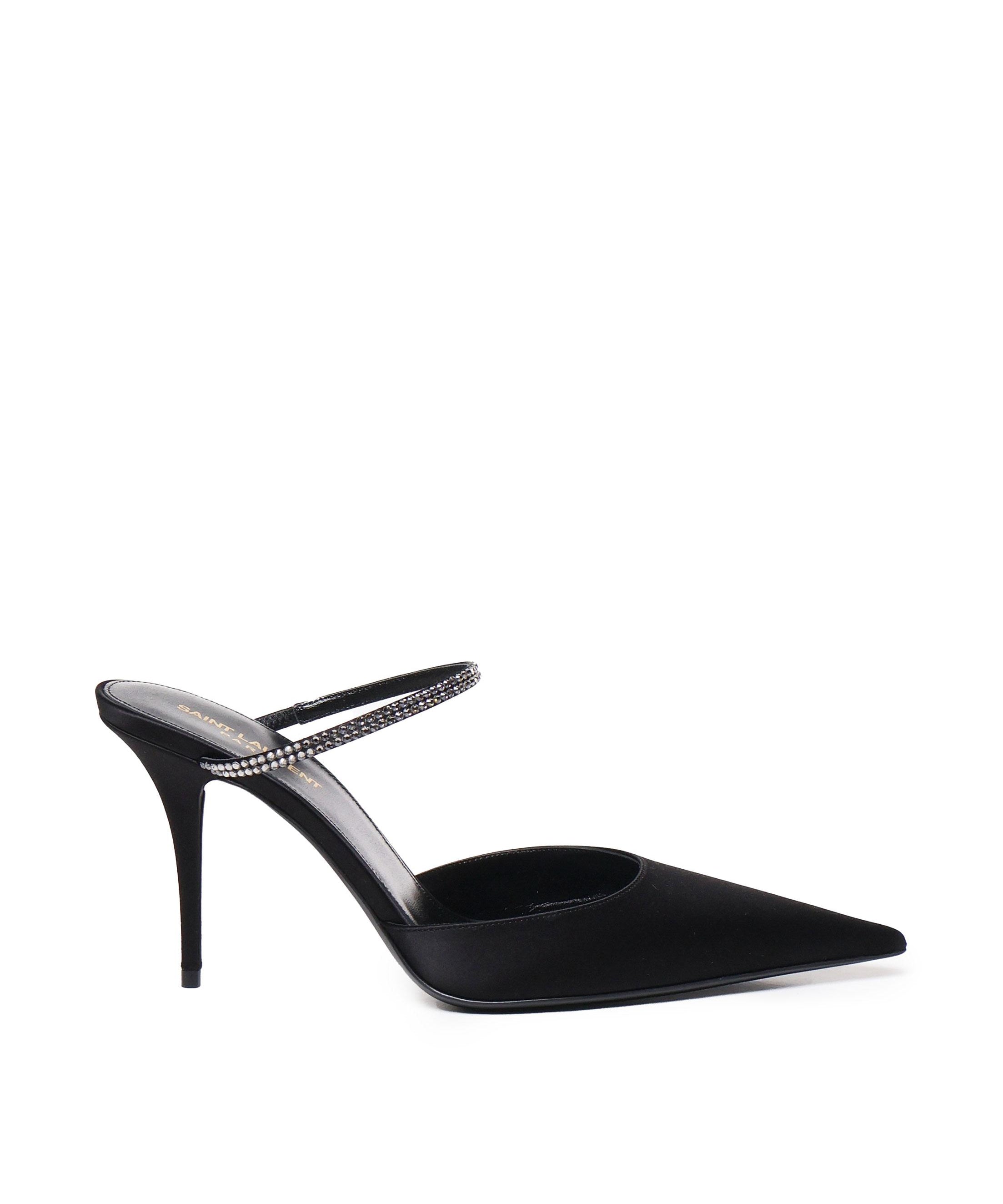 Slingback Barbara in satin 799715 9QN0A1021 SAINT LAURENT 