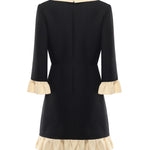 Abito corto in crepe couture con ruches 7B3VADY0 1CFTB1 VALENTINO GARAVANI 