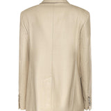Blazer monopetto in canvas di lana e seta 2611041111600 002 MAX MARA 