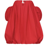 Mini abito a palloncino in popeline 105211 A2LDRA1 PINKO 