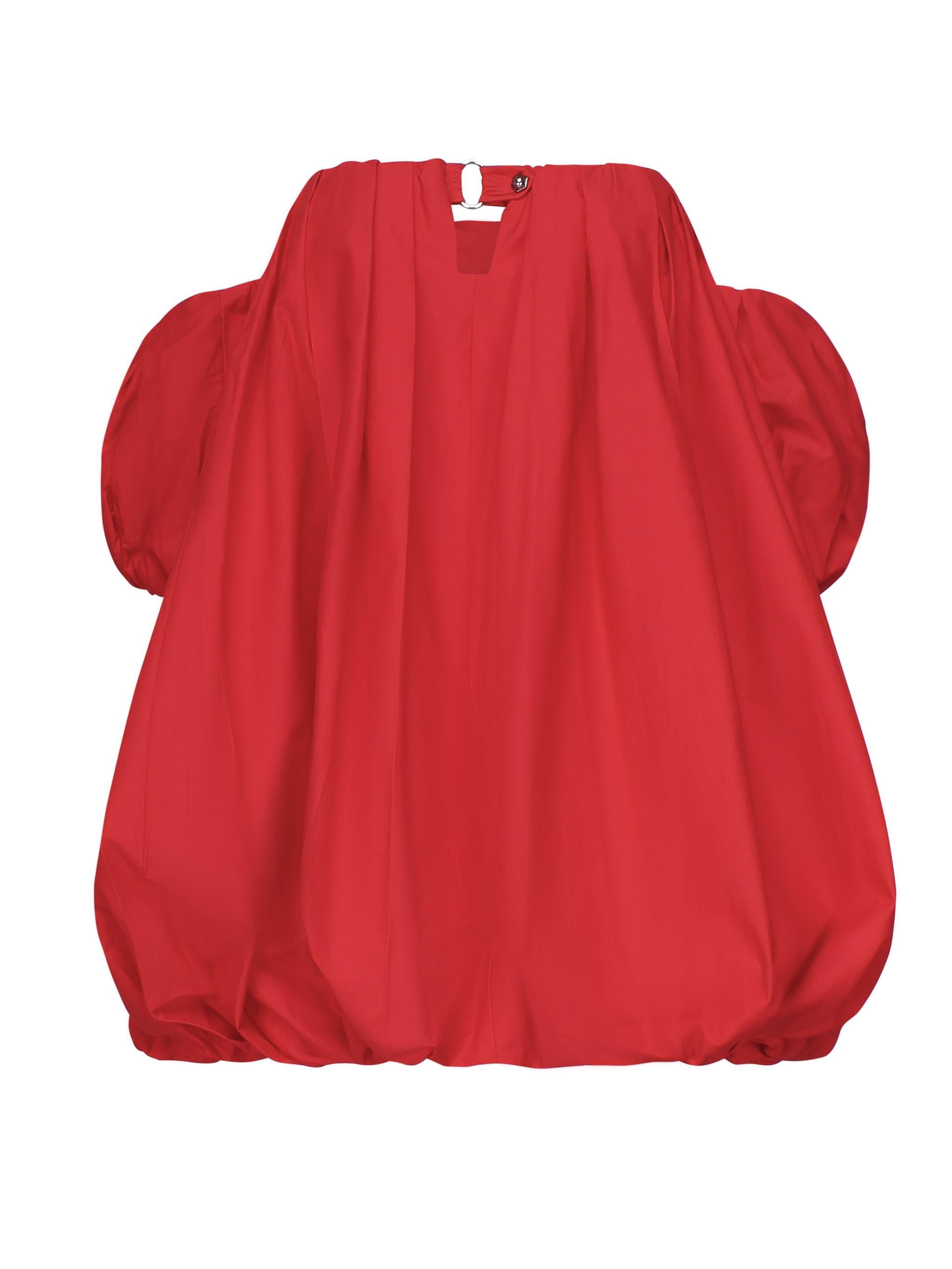 Mini abito a palloncino in popeline 105211 A2LDRA1 PINKO 