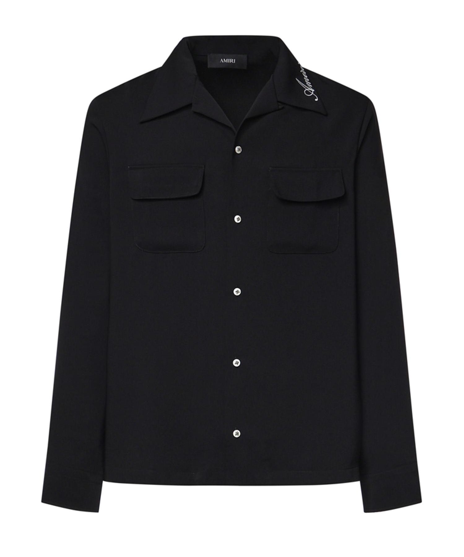 Camicia con tasche e logo AMSTCA1097 001 AMIRI 