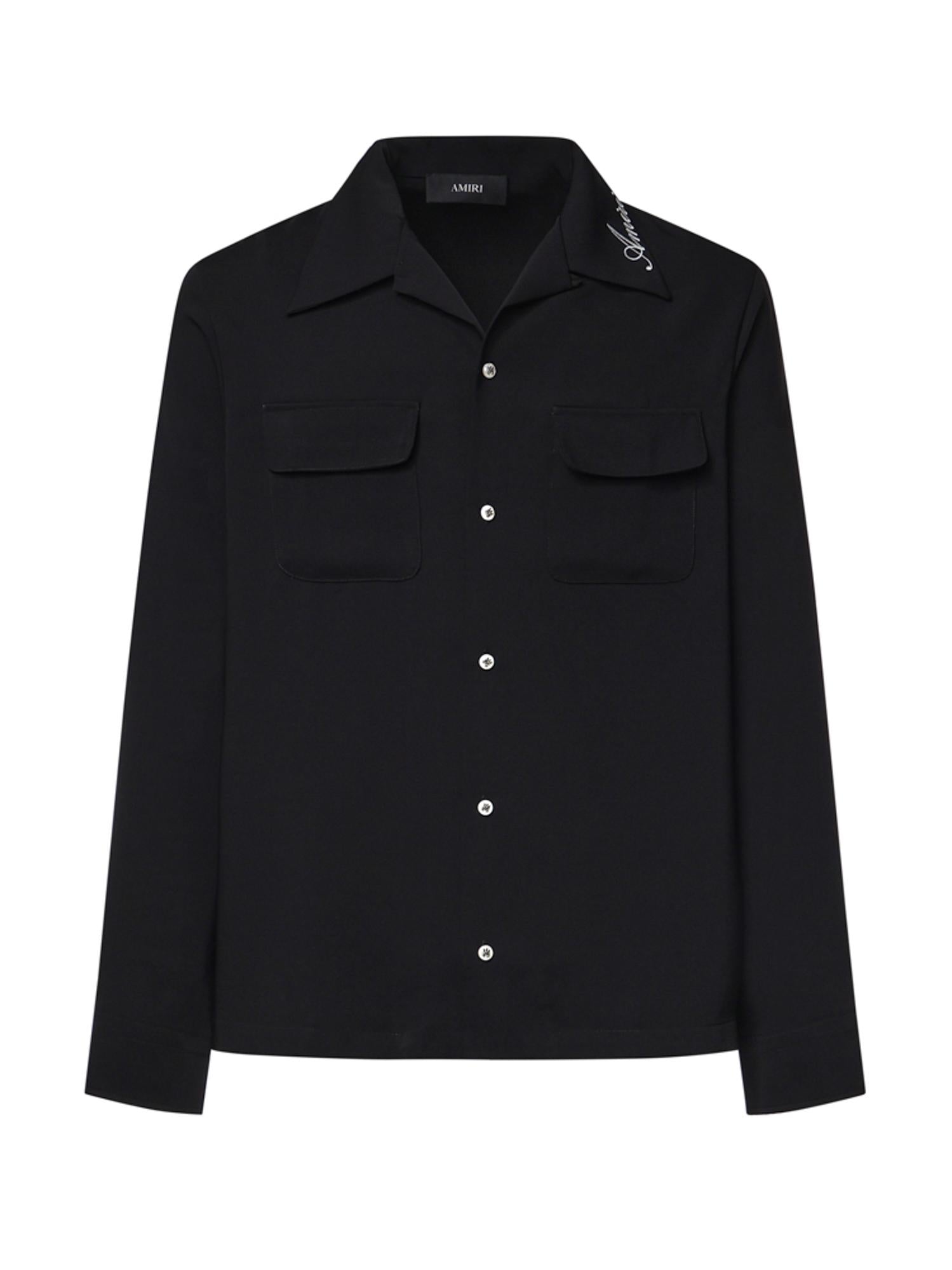 Camicia con tasche e logo AMSTCA1097 001 AMIRI 