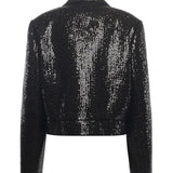 Giacca cropped con paillettes 79AAQ502 N0657899 GENNY 