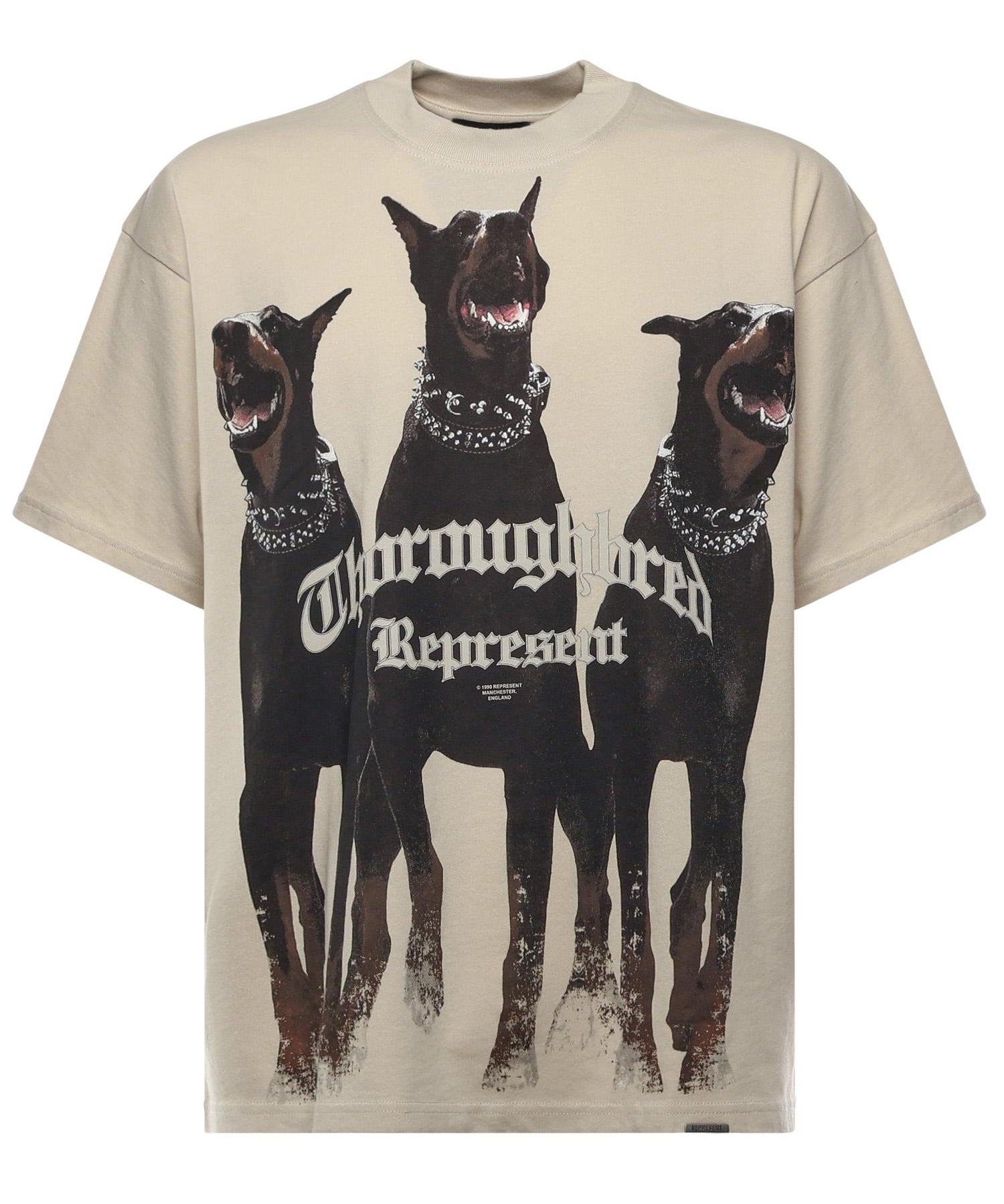 T-shirt Thoroughbred in cotone MLM41135 002 REPRESENT 