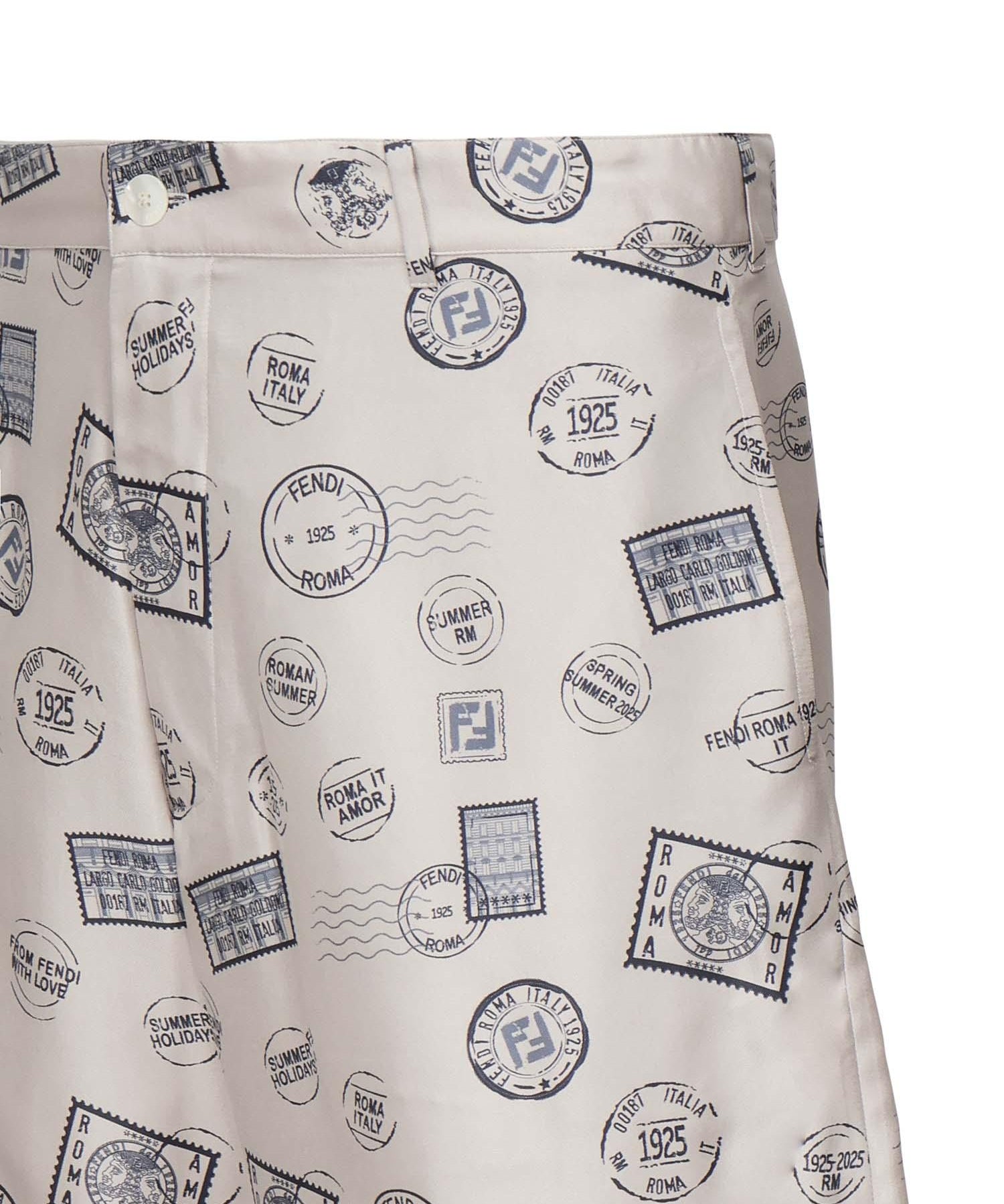 Pantaloncini in seta con stampa FB1014 AUVPF0YPK FENDI 