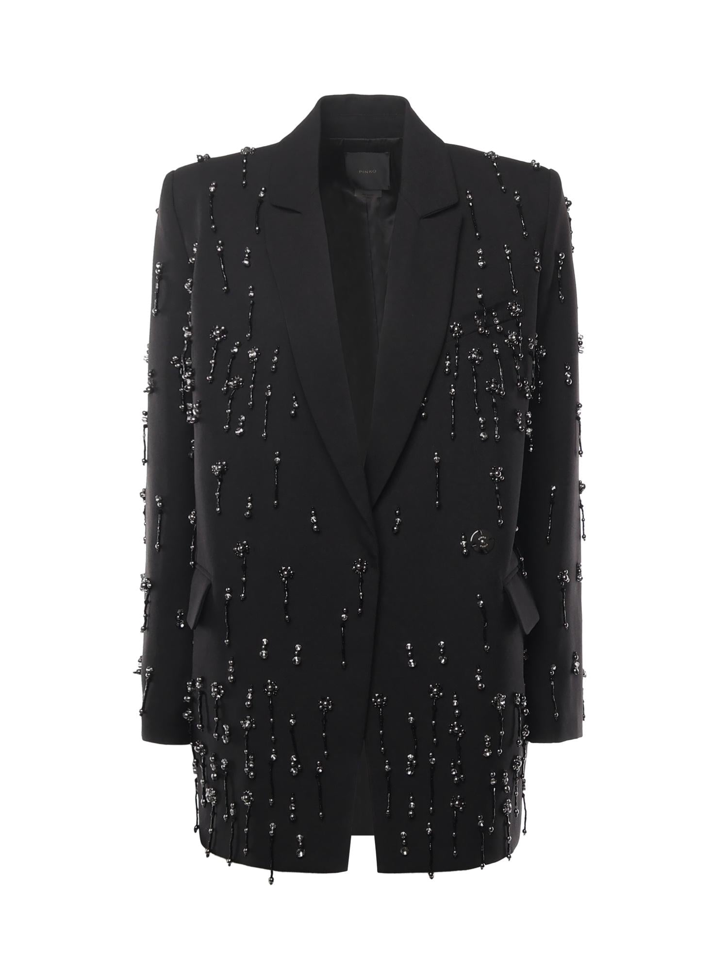 Blazer con cristalli e perle 105411 A2PNZ99 PINKO 