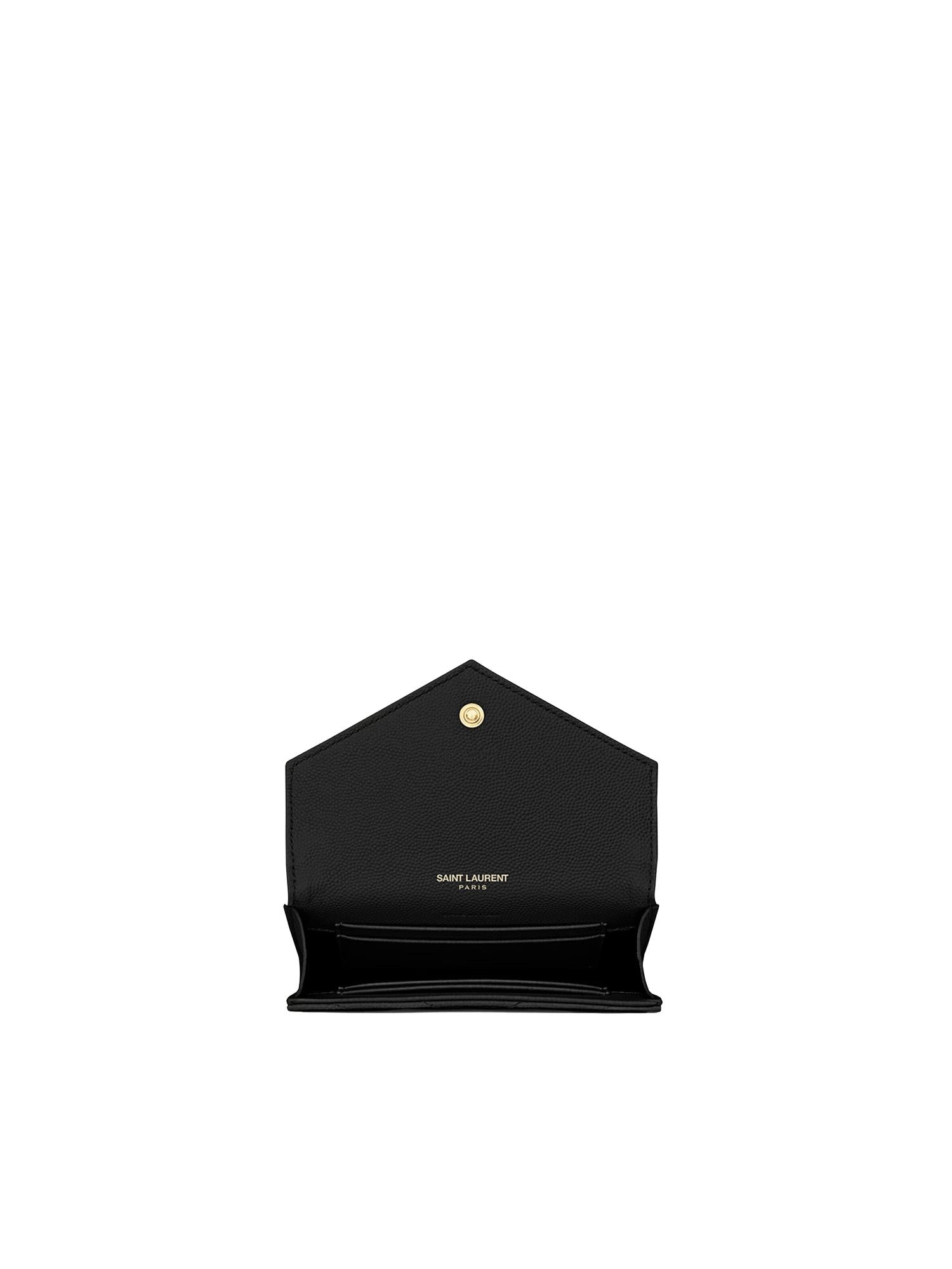 Portafoglio Cassandre Matelassé Envelope in pelle goffrata 414404 BOW011000 SAINT LAURENT 