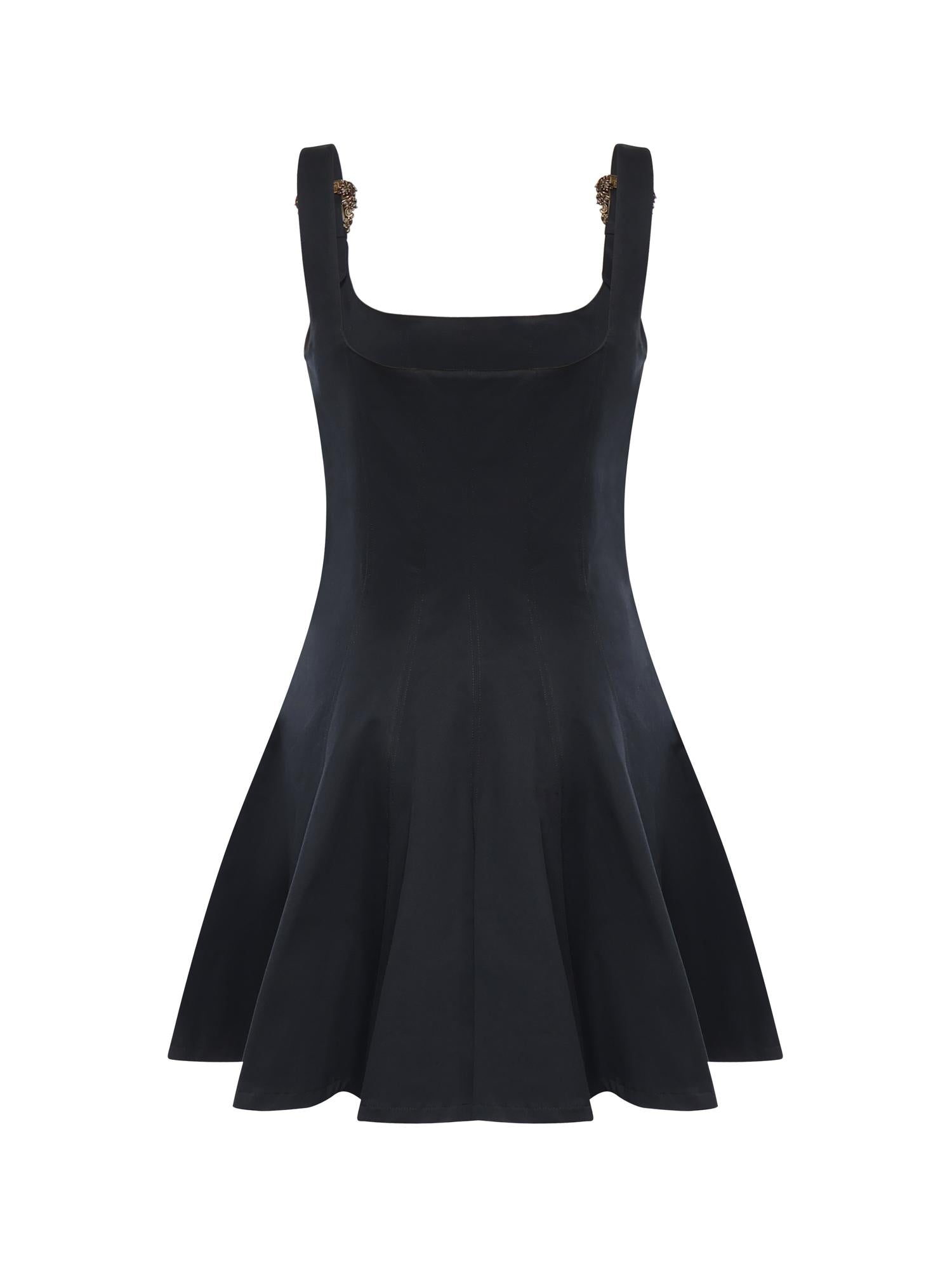 Miniabito in cotone svasato 80HAO909 N0715899 VERSACE JEANS COUTURE 