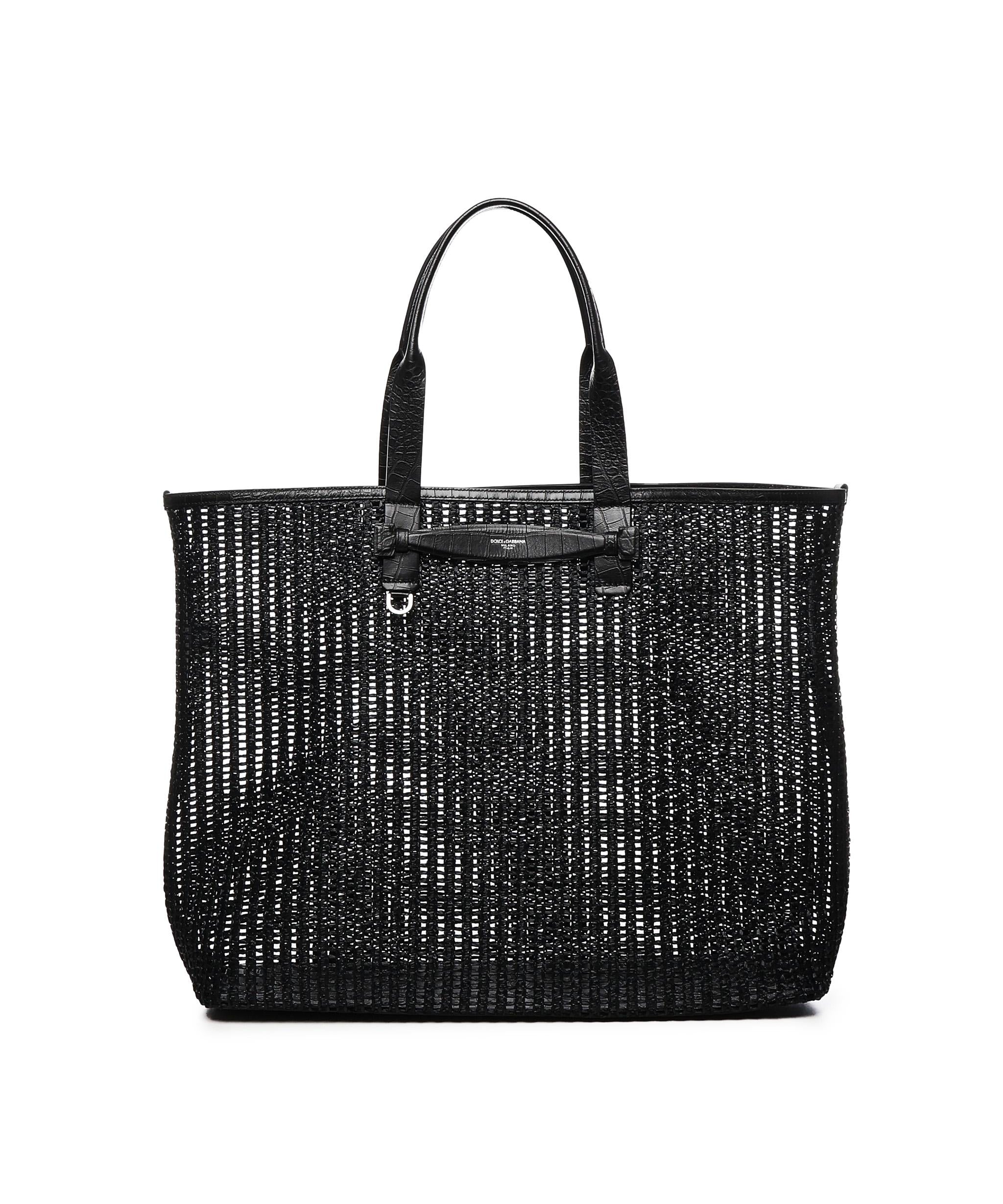 Borsa tote in rafia e pelle<BR/> BM2453 A9O948B956 DOLCE & GABBANA 