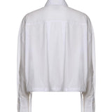 Camicia cropped in cotone 106249 A32LZ04 PINKO 