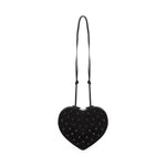 Borsa Le Cœur in pelle di capra scamosciata con strass AA1P003CA286 999 ALAIA 